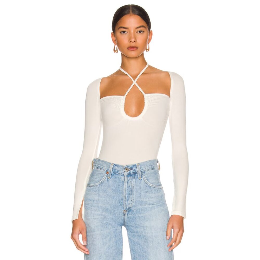 NWOT Superdown White Storme Bodysuit